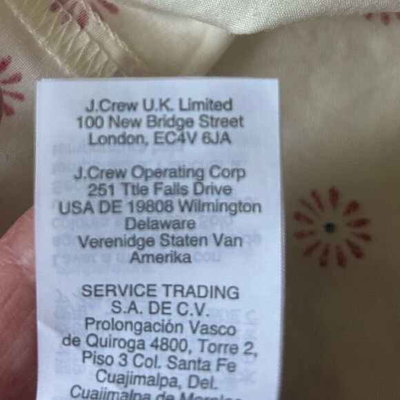 J. By J Crew Women’s Off White with Red Halter Top with Tie Neck Cotton Size 0 - Picture 11 of 11